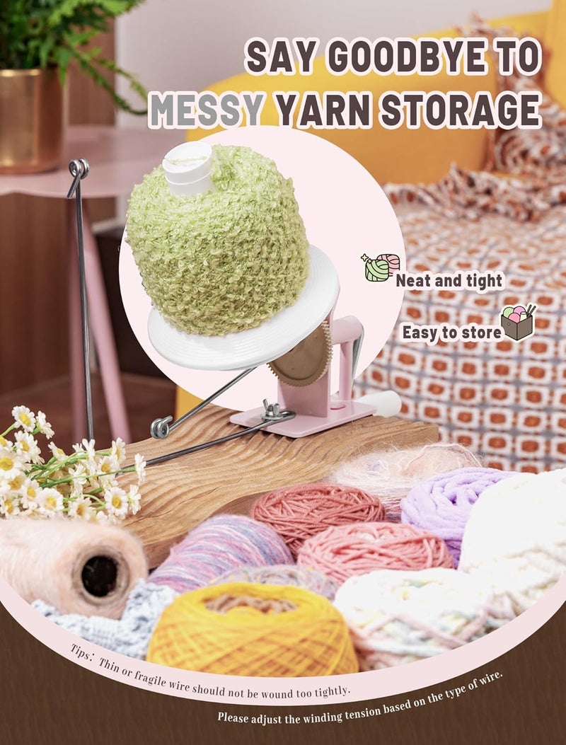 INMAKER Yarn Winder, 10oz Yarn Ball Winder Large Capacity for Crocheting, Yarn Spinner for Yarn Cake Maker - Image 5